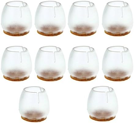 Chair Leg Pads, Dadoudou Round Silicone Chair Leg Feet Caps Wood Floor Protectors Furniture Table Covers Set Pack of 10