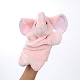 Animals Coloful Plush Hand Puppet Baby Kids Bunny hand puppet Games Pre-School Grey Elephant