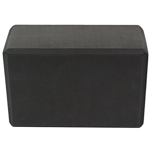 Sol Living Yoga Block - Compact Durable High Density EVA Foam Block for Balance and Stability, Exercise, Fitness, Pilates and Yoga Accessory - 4" x 6" x 9" Black Color
