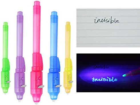 Magic Marker, UV Light Magic Marker Invisible Ink Pen for Secret Message Spy Game Party