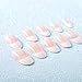 Sethexy 24Pcs French Nude Pink Glossy False Nails Wedding Ins Style Medium Press on Full Cover Fake Nails for Women and Girls