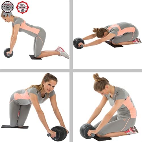 Premium Bauchtrainer AB Roller inkl. Knieauflage und Trainingsanleitung