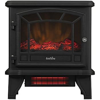 Duraflame DFI-550-22 Freestanding Infrared Quartz Fireplace Stove with Remote Control 1500W, Black