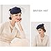 Women Vintage Pillbox Hat Fascinator Wedding Tea Party Cocktail Porkpie Veil Hats Black
