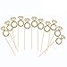 Cupcake Toppers 50 Pack- Gold Glitter Diamond Ring Cake Toppers for Marriage Engagement Anniversary Birthday Valentines Party Cake Decor