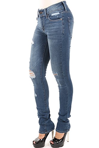 ankle skinny knee cut denim 
