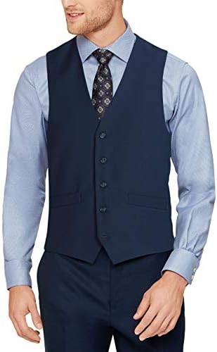Verno Men's Formal Business Suit Vest V-Neck Regular Fit Casual Dress Waistcoat