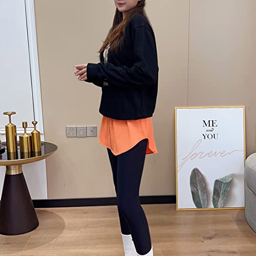 WOMEN HALF SLIPS CASUAL SHIRT EXTENDERS SKIRT FAKE TOP LOWER SWEEP FOR LEGGINGS HALF LENGTH EXTENDER FOR WOMEN (AS1, ALPHA, M, REGULAR, REGULAR, 3 PIECES KHAKI,PINK,ORANGE, M)