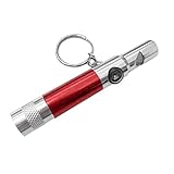 Colouredays 3 In 1 Keychain Flashlight Compass Whistle Camping Survival Hiking Tool (Red)