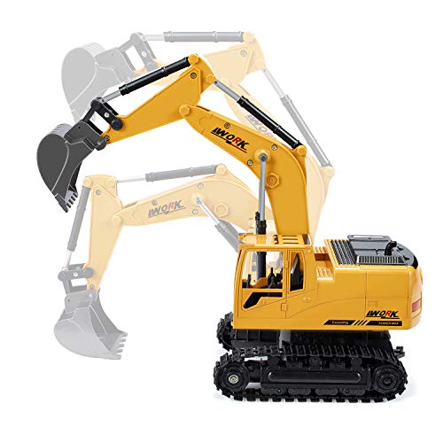 Tuko Remote Control Excavator Toys RC Engineering Construction Truck Toy for Ages of 6+ Boy and Girl Gift