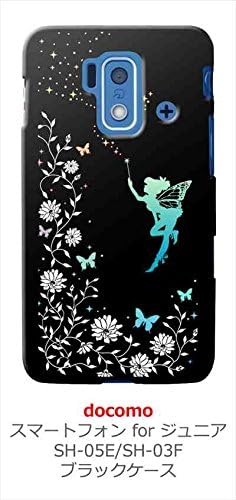 Amazon Sslink Sh 05e スマートフォン For ジュニア Sh 03f スマートフォン For ジュニア2 ブラック ハードケース フェアリー キラキラ 妖精 花柄 蝶 カバー ジャケット スマートフォン スマホケース Docomo ケース カバー 通販