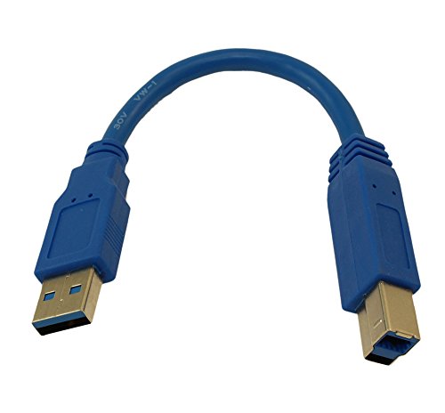 MyCableMart 6" USB 3.2 Gen 1 SUPERSPEED Certified 5Gbps Type A Male to B Male Cable