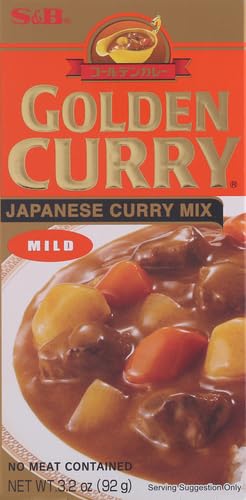 S&B, GOLDEN CURRY SAUCE MIX, MILD, 3.2 OZ