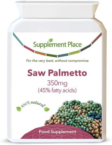 Saw Palmetto Extract Capsules 350mg (45% Fatty Acids) - by Supplement Place, 60 Caps