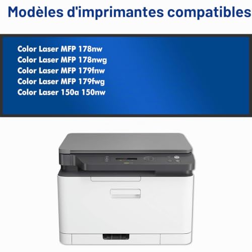 117A Toner Cartridge with Chip Compatible with HP 117A for HP Color Laser MFP 178nw 179fnw 150nw 150a 178nwg 179fwg 178 179 150 W2070A W2071A W2072A W2073A Ink (Black Yellow) Cyan Magenta, 4-1 Pack )