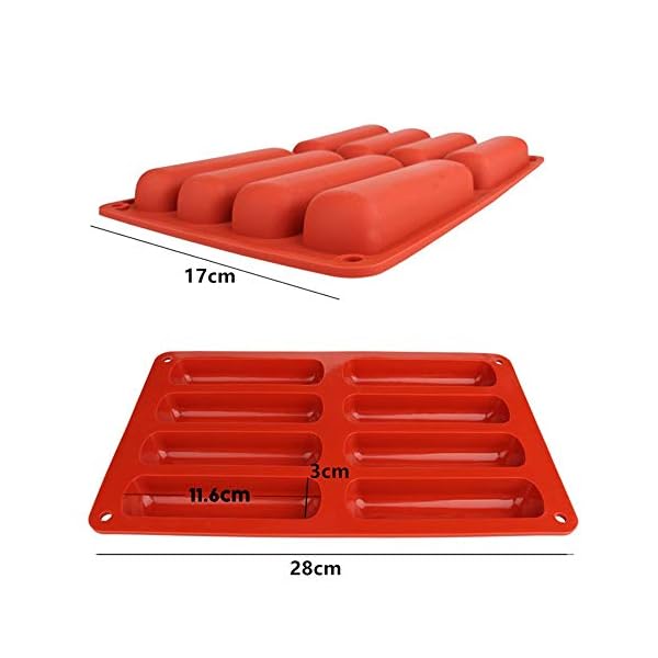 8-Cavity-Long-Strips-Eclair-Mold-Silicone-Bakeware-Molds-Cake-Handmade-Baking-Tools-for-Chocolate-Cracker-Bar-Stick 8 Cavity Long Strips Eclair Mold Silicone Bakeware Molds Cake Handmade Baking Tools for Chocolate Cracker Bar Stick