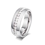 Zealmer Titanium Cubic Zirconia Princess Ring