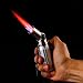 Black Quad Jet Straight Flame Butane Spray Torch Cigar Lighter,1300 Centigrade Windproof Torch