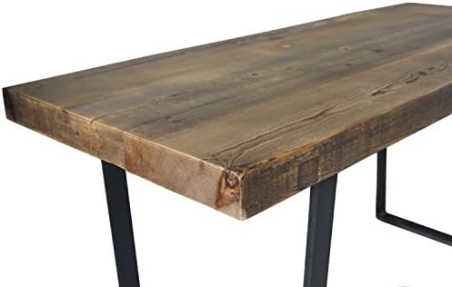Dining Table Reclaimed Wood Industrial Steel Rustic Modern