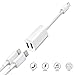 iPhone7 / 7 Plus Splitter & Dual Lightning Adapter INGOUE 2 Lightning Port Headphone Apple Audio and Charge Adapter Accessories for iPhone 7/7 Plus/ 6 / 6 Plus / 6S / 6S Plus and so on. … (White.)