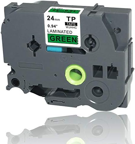 1 Pack TP-751 24mm x 8M (0.94" x 26.2') Laminated Label Tape Compatible for Brother P-Touch TZ TZe-751 Use for Brother PTD600, PT-P710BT,PTE500, PTE550W, PTH500LI Black Text on Green Background