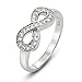 925 Sterling Silver Cubic Zirconia Infinity Symbol Ring