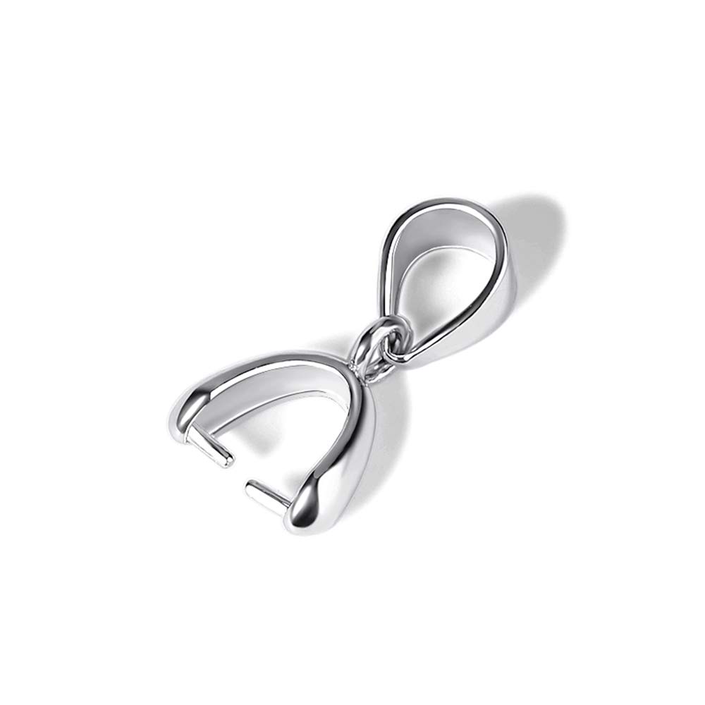 100Pcs Pinch Bail Pinch Pendant Bails Clasp Pendants Bail Clip Connector for Pendants Necklace Jewelry DIY Craft Making