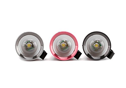 WEIKAILTD Pack of 3,Assorted Colors,300 lumens Mini LED Flashlight with three CREE T5 LED,Adjustable Focus, 3 Modes, Anodized Finish