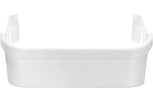 PartsBroz 240351601 Freezer Door Shelf Bin for Frigidaire Freezer Door Shelf Replacement, Kenmore, Crosley, Westinghouse Refrigerator Freezer White Bottom Lower Side Bins Shelves AP2115974 PS430027