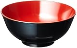 Happy Sales HSNB-MRB52L, Red Black Melamine Udon Ramen Noodle Soup Bowls 52 oz