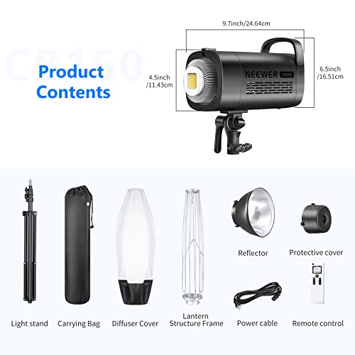 Neewer 150W LED Video Light, CB150 5600K LED Continuous Lighting Kit