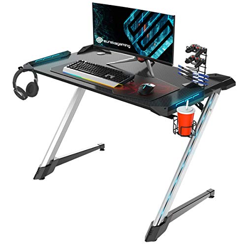 EUREKA ERGONOMIC Z1S PRO Gaming Computer Desk RGB LED Lights 44.5 inch