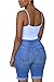 Dokotoo Womens Casual Denim Destroyed Bermuda Shorts Jeans X-Large Blue