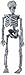 7 Halloween Spooky Décor Kurt Adler Set of 4 Glittery Skeleton Ornament Set [HW1383]