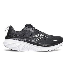 Saucony Women's Guide 18 Sneaker, Black/White, 10