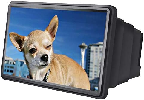 Richer R スマホ画面拡大 携帯電話スクリーン拡大器 祝日 12インチ 3dプラスチック伸縮自在 Hd携帯電話スクリーン拡大鏡 スマートシアター ムービービデオスクリーンアンプ拡大 余暇 ブラック スマートフォン拡大鏡 映画 観光