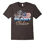 Proud US Navy Sister Shirt - Navy Sister Patriotic Heart