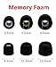 12pcs Memory Foam & Silicone Replacement Eartips Eargels Earbuds Tips Compatible with Jay Bird Run Jay Bird X4 X3 X2 Jay Bird Freedom F5 Ear Earphones, JNSA SML Ear Tip Compatible with Jay Bird