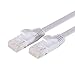 Fosmon (25 Feet - White) RJ45 CAT6 Snagless Ethernet Patch Cable [FLAT Tangle Free] - Ultra Speed Gigabit - Modem / Router / LAN / Printer / MAC / Laptop