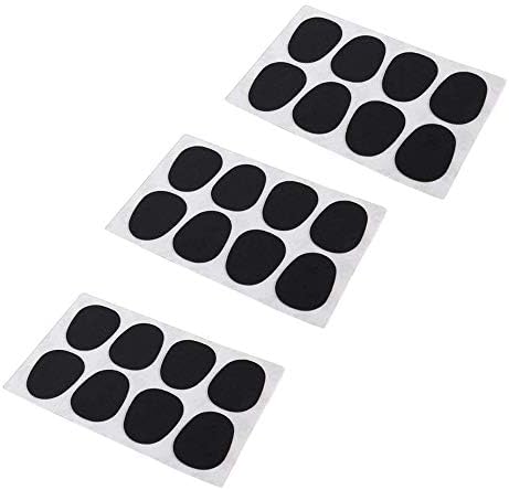 Timiy Black Oval Mouthpiece Patches Pads Cushions for Alto Tenor Saxophone Clarinet 3pcs (0.3/0.5/0.8mm)