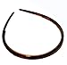 Parcelona French Thin Set of 2 Tortoise Shell Brown and Black Comb Hair Headbands with Inner Teeth Nibs
