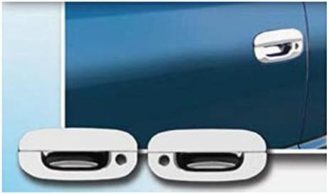 QAA fits 1994-2001 Dodge RAM 4 Piece Chrome Plated ABS Plastic Door Handle Cover Kit, Includes Passenger Key Access DH34922