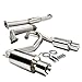 For TIburon V6 Stainless Steel Dual 4 inches Rolled Muffler Tip Catback Exhaust System