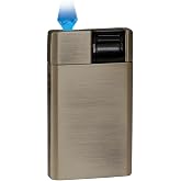 Vertigo Carrera Single Torch Flat Flame Lighter (Without Lighter Fluid) (Gunmetal)