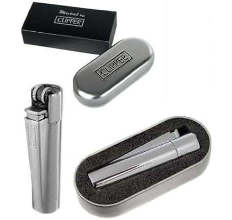 Clipper - Mechero de acero inoxidable con estuche: Amazon.es: Hogar
