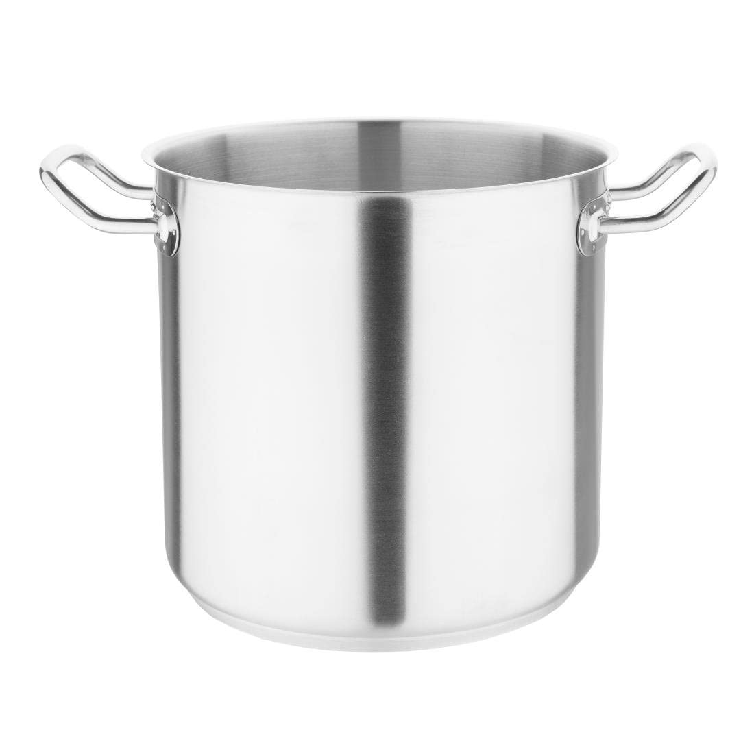 Vogue Deep Stockpot 240X240mm 10.5Ltr Stainless Steel Saucepan Cookware