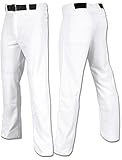 Open Bottom Profesional Style Baseball Pants White, Youth X-Large