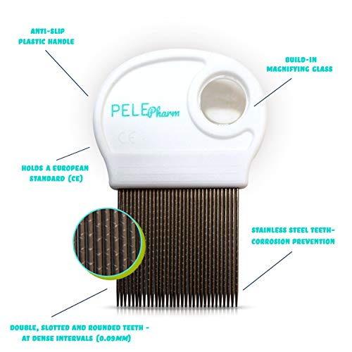 2 Pack Pele Pharm Metal Head Lice & Nits Removal Combs