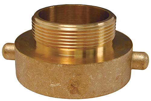 Dixon Valve HA2576 Brass Fire Equipment, Hydrant Adapter with Pin Lug, 2-1/2" NST (NH) Female x 3/4" GHT Male