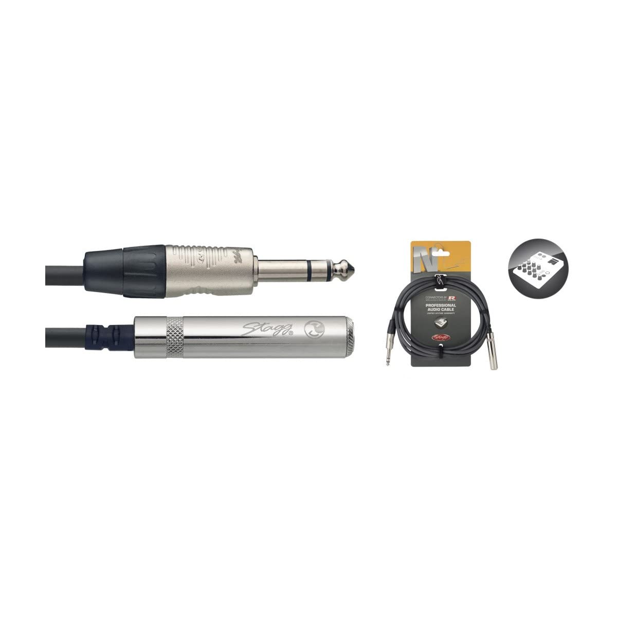Stagg N Series Audio Cable 3m Stereo Jack Male/Female